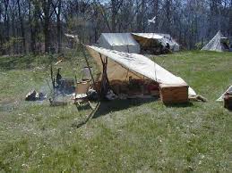 The Diamond Shelter Mountain Man Rendezvous Bushcraft Shelter Mountain Man