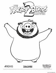 In this game, the player uses a sling to launch the bird into pigs placed on the surface or in various structures with the. Pig Leonard From Angry Birds Movie 2 Coloring Pages Printable