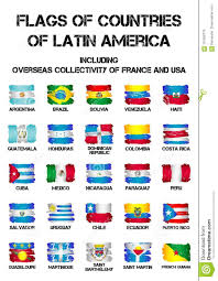 O quiz está falando sobre países das américas (norte,central do sul). Bandeiras De Paises Da America Latina Ilustracao Do Vetor Ilustracao De Escova Consoles 101260779