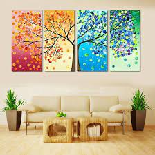 Choose your favorite four seasons paintings from 1,164 available designs. 4 Panel The Tree Four Seasons Change Painting Canvas Wall Art Picture Home Decoration Living Room Canvas Print Unframed Art Painting Calligraphy Aliexpress