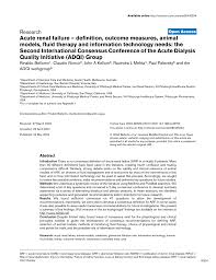 Renal failure definition at dictionary.com, a free online dictionary with pronunciation, synonyms renal failure. Pdf Acute Renal Failure Definition Outcome Measures Animal Models Fluid Therapy And Information Technology Needs The Second International Consensus Conference Of The Acute Dialysis Quality Initiative Adqi Group