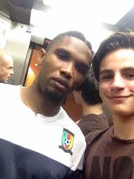 Best selfie so far. James Postecoglou and some bloke from Cameroon.