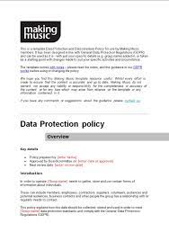 Further guidance for users of cctv will be available in the surveillance camera code of practice which, subject to the outcome of statutory consultation and the will of parliament, will come into. Data Protection And Retention Policy Template Making Music