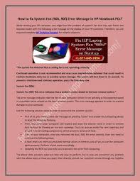 How To Fix System Fan 90b 90f Error Message In Hp Notebook Pcs