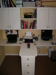 Here S Our New Two Person Office In A 7 X 4 Space For About 200 Cabinetry From Craigslist Labor Done On Ou Home Office Home Office Space Home Office Decor