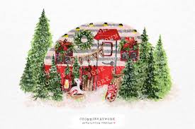 Download Christmas Camper Clipart Graphic By Chonnieartwork Creative Fabrica SVG Cut Files