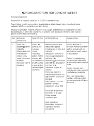 First, please understand that hypotension is a symptom and not a medical diagnosis. Nursing Care Plan For Covid 19 Patient Docx Infection Medical