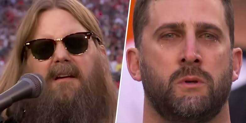 Chris Stapleton Reacts to Nick Sirianni's Tears During National Anthem
