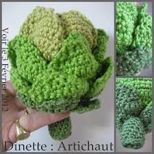 Tuto Dinette Un Legume Un Artichaut Que Cache Ma Boite A Belette Fruits En Crochet Aliments En Crochet Dinette