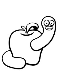 Here is a collection of 20 coloring sheets that you can use for teaching your children about different types of animals. Coloring Page Worm In Apple Free Printable Coloring Pages Img 30487