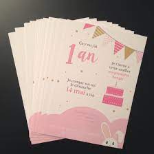 Joyeux 1er anniversaire à mon petit garçon adoré ! Carte Invitation Anniversaire Couleur Rose Et Or Par Crea Graphic Invitations Birthday Invitations Happy Birthday Cards