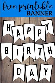Birthday Banner With Picture Free Happy Birthday Banner Printable Sign Paper Trail Design Birthday Banner Free Printable Happy Birthday Banner Printable Happy Birthday Printable