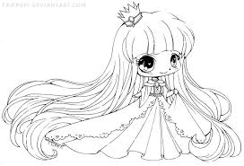 Little Princess Lineart Chibi Coloring Pages Cool Coloring Pages Art