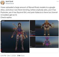 I have uploaded a large amount of Marvel Rivals models to a google drive | Marvel  Rivals Rule 34 | Know Your Meme