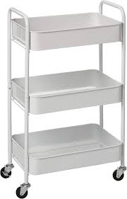 3 tier rolling metal storage organizer