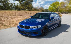 Download Wallpapers Bmw M5 F90 2018 Sports Sedan New Blue M5 Tuning Black Wheels German Cars Exterior Bmw Besthqwallpapers Com Bmw M5 Bmw Bmw M5 F90