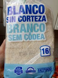Pan De Molde Blanco Sin Corteza Hacendado 450 G