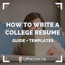 Sample college student resume template. How To Write A College Resume Example Templates