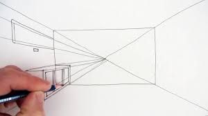 Then, draw a square within your perspective lines so the top and bottom lines of the square are parallel to the horizon lines. How To Draw A Room In One Point Perspective A Birds Eye View Video Dailymotion
