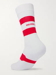 White Fred Striped Stretch Cotton Blend Running Socks District Vision Mr Porter