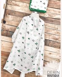 Instagram Da Derin Boutique Kaktus Desenli Muslin Emzirme Onlugu Ve Cift Katli Muslin Pazen Ponponlu Battaniye Takimi Fashion Women S Top Women