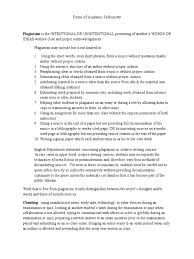 Forms of Academic Dishonesty