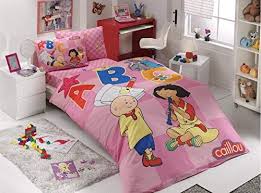 Hobby Caillou Quilt Cover Set Duvet Cover Set Twin Size 100 Cotton 3 Pcs Comforter Cover Quilted Duvet Caillou