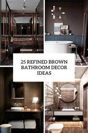 Jun 14, 2019 · a wicker headboard is the perfect backdrop for a blue and brown coastal bedroom design like this one. 25 Refined Brown Bathroom Decor Ideas Digsdigs