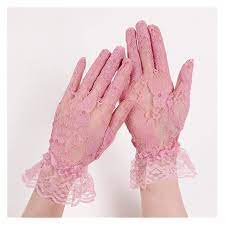 SHANGMAOYO Bridal gloves Newest Summer Lace Gloves For Women Finger Gloves  Driving Dancing Sun Protection Wrist Mittens Pink Gloves wedding gloves  (Color : Pink, Gloves Size : One Size) : Amazon.co.uk: Fashion
