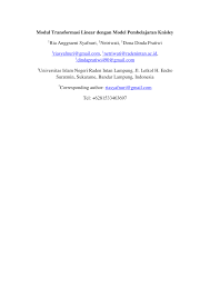 Check spelling or type a new query. Pdf Modul Transformasi Linear Dengan Model Pembelajaran Knisley