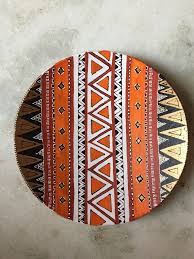 Terracotta Wall Plate Aztek Desenleri Tablolar Boho Dekoru