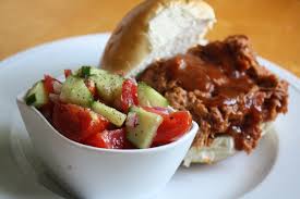 Pulled pork sandwiches need to have a juicy, big, cold, crispy, dill pickle on the side! Dinosaur The Gourmand Mom