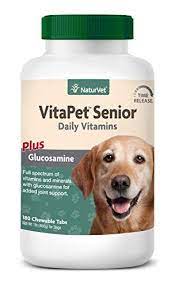 Naturvet Vitapet Senior Daily Vitamins For Senior Dogs Plus Glucosamine Full Spectrum Of Vitamins Minerals Enhanced With Glucosamine For Added Joint Su Daily Vitamins Vitamins Glucosamine