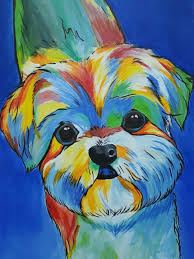 Design your everyday with dog paintings canvas prints you'll love. Canvas Abstract Painting Shih Tzu Puppy Dog Hobbies Toys Stationery Craft Art Prints On Carousell