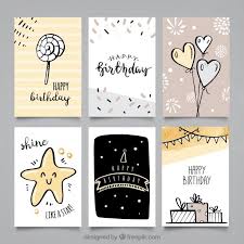 Pack Of Birthday Cards With Cute Drawings Happy Birthday Cards Handmade Creative Birthday Cards Birthday Card Drawing