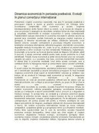 Dinamica economic n perioada postbelic. Economia Romaniei In Perioada Postbelica