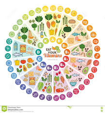 Vitamins Food Sources Stock Vector Illustration Of Brain