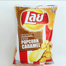 Lay S Popcorn Caramel Potato Chips Thailand Lays Chips Instagram Food Lays Potato Chips