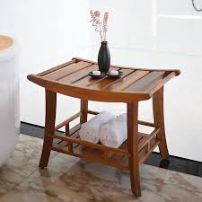 Cambridge Casual Medium Brown With Polyurethane Coating Teak Freestanding Shower Chair Lowes Com In 2021 Teak Shower Teak Shower Bench Teak Shower Stool