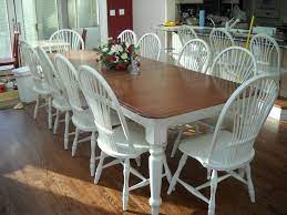 Each side of the slats in the back of the chairs, the arms and the rungs underneath the chair. Dining Sets Telisa S Cabinet Refinishing
