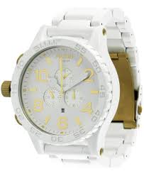Free shipping both ways on nixon the 51 30 chrono from our vast selection of styles. Nixon 51 30 Chrono Watch Men S Watches In All White Gold Buckle