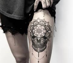 Mandala Skull Tattoo By Otheser Tattoo Tattoo Mandala Tattoo Leg Tattoos Skull Thigh Tattoos