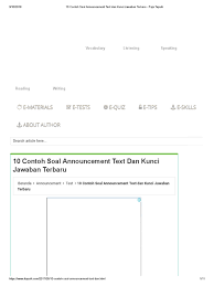 We did not find results for: Contoh Soal Materi Announcement Jawabanku Id