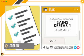 Koleksi soalan sebenar upsr 2018 (bahasa melayu, bahasa inggeris, matematik, sains). Jawapan Dan Soalan Upsr Sains Kertas 1 2017 Koleksi Grafik Untuk Guru