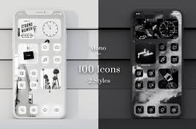 More than 145 icons for each color. Mono Ios 14 Icons Black White Custom Designed Icons Creative Market