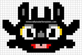 Toothless How To Train Your Dragon Perler Bead Pattern Pixel Art Grid Pixel Art Templates Pixel Art