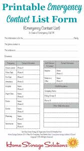 Add local hospitals, police and fire departments, poison control and family, friends and neighbors to your emergency contact forms for quick access. Free Printable Emergency Contact List Form Emergency Contact List Emergency Contact Emergency Binder