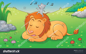 The Lion And The Mouse Aesop Fairy Fable Tale Illustration Cartoon Vector Lion And Mouse In Jungle Backgroun Lion Images Lion And The Mouse Cartoons Vector