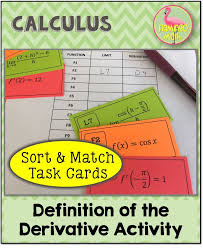 Calculus Definition Of Derivatives Match Up Activity Unit 2 Calculus Ap Calculus Ap Calculus Ab