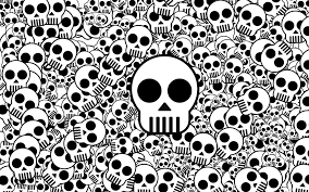 black and white skulls wallpaper 59